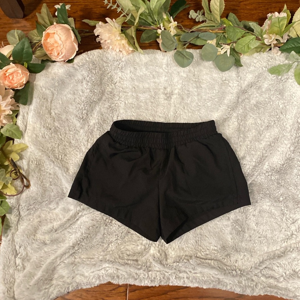 Old Navy black active wear shorts size small girls with built-in underwear